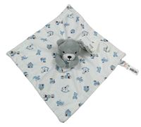 Nové - Bílý plyšový usínáček s obrázky a medvědem Nutmeg