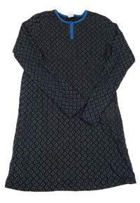 Černá vzorovaná noční košile Sanetta