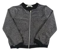 Černo-stříbrná lehká bunda H&M