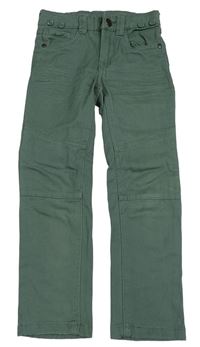 Khaki plátěné skinny kalhoty Dopodopo