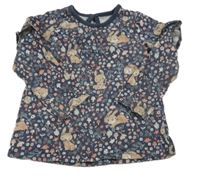 Tmavomodré vzorované triko s králíky George