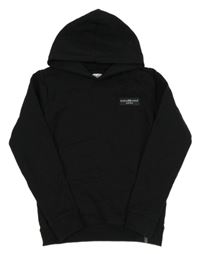 Černá mikina s nášivkou a kapucí 