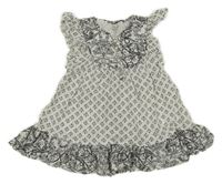 Bílo-černé vzorované lehké šaty F&F