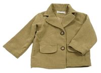 Oříškové manšestrové sako shein