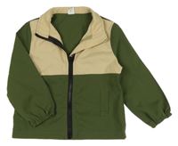 Khaki-béžová lehká šusťáková bunda shein