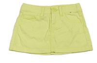 Žlutá plátěná sukně Benetton