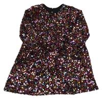 Černo-barevné flitrové šaty Dunnes stores