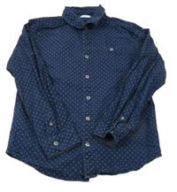 Tmavomodrá vzorovaná košile John Lewis