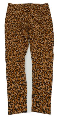 Hnědo-černé leopardí legíny Next