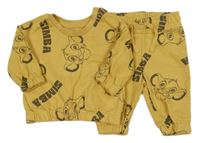 2 set - žlutá mikina s Lvím králem + tepláky Primark
