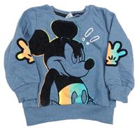Šedomodrá mikina s Mickeym Disney