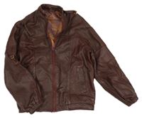 Vínová koženková jarní bunda