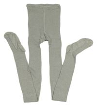 Nové - Světlešedé melírované punčocháče