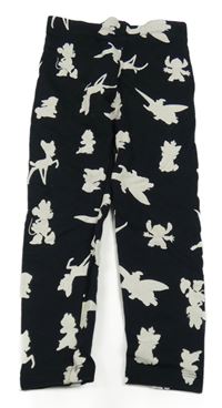 Černé zateplené legíny s Disney postavami Disney