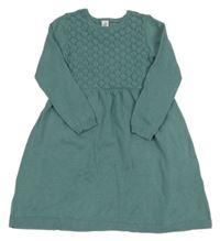 Zelené svetrové vzorované šaty Topolino