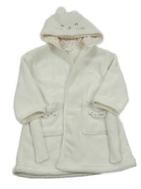 Bílý plyšový župan s čumáky a kapucí C&A