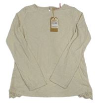 Nové - Béžové melírované triko Fatface