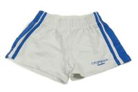 Bílo-modré kraťasy s pruhy a nápisem Zara