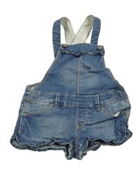 Modré laclové riflové kraťasy Benetton