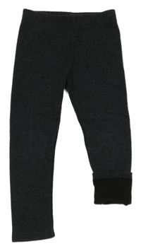 Tmavošedé zateplené legíny Pocopiano