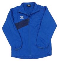 Modrá šusťáková jarní bunda s logem Umbro
