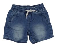 Tmavomodré teplákové riflové kraťasy Denim Co.