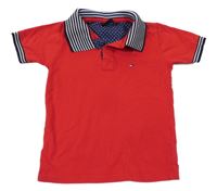 Červeno-modro-bílé polo tričko Tommy Hilfiger 