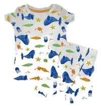 Bílé pyžamo s podmořským světem Primark