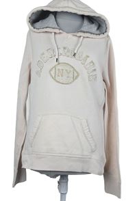 Dámská světlerůžová mikina s nápisem a kapucí zn. Abercrombie&Fitch
