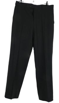 Pánské černé společenské kalhoty s puky vel. 36