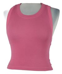 Dámský růžový žebrovaný crop top Sinsay 