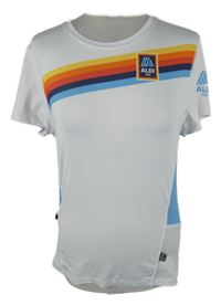 Pánské bílo-světlemodré sportovní tričko s nápisem 