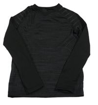 Černo-šedé kostkované funkční triko 