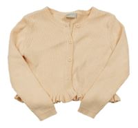 Meruňkové žebrované pletené bolerko Matalan