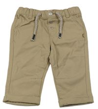 Béžové plátěné kalhoty Obaibi