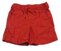 Červené plátěné kraťasy Primark