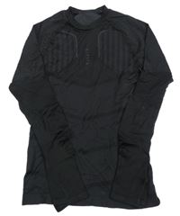 Černo-šedé spodní funkční triko s logem Kipsta