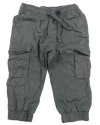 Šedé plátěné podšité cargo kalhoty Matalan