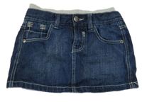 Tmavomodrá riflová sukně crash one