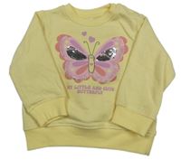 Žlutá mikina s motýlkem orsolino