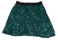 Smaragdová tylová sukně s flitry WE