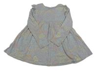 Světlešedé bavlněné šaty s obrázky Pep&Co