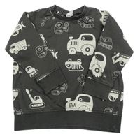 Šedá mikina s auty H&M