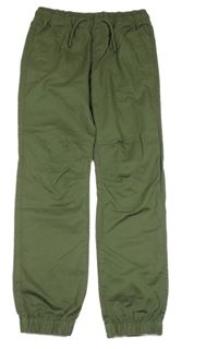 Khaki plátěné cuff kalhoty Chapter young