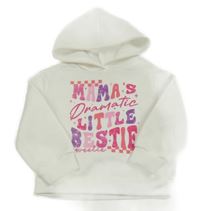 Bílá mikina s nápisem a kapucí Shein