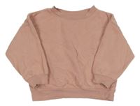 Růžová crop mikina H&M