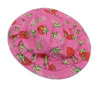 Růžový UV klobouk s jahodami Matalan