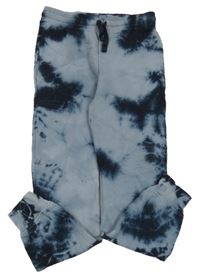 Tmavomodré batikované tepláky H&M