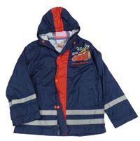 Tmavomodrá šusťáková bunda s Cars s kapucí 