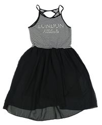 Černo-bílé pruhované šaty Coolcat 